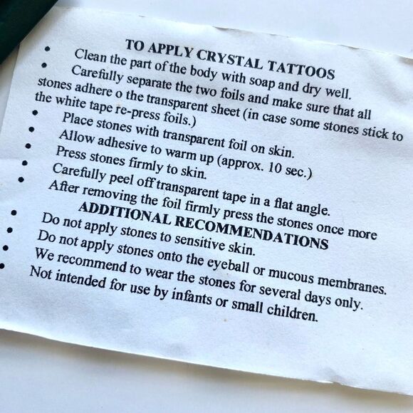 Swarovski Crystal Butterfly Temporary Tattoo, Y2K, 90s - Picture 2 of 3